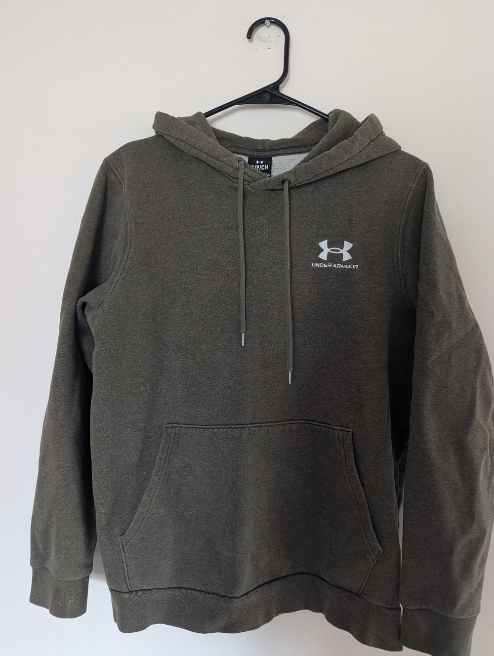 Under Armour Men's Olive Pullover Hoodie with Logo